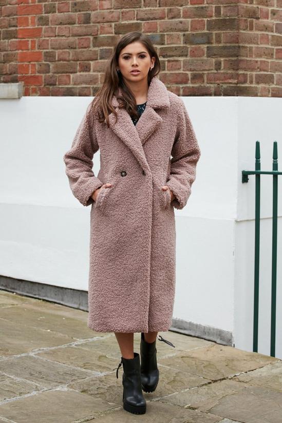 DOUBLE SECOND Longline Fur Teddy Coat 1