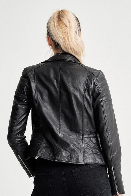 Barneys Originals Textured Leather Biker Jacket 3