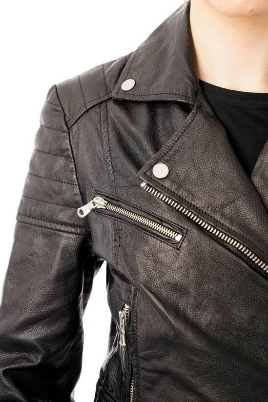 Barneys Originals Textured Leather Biker Jacket 5