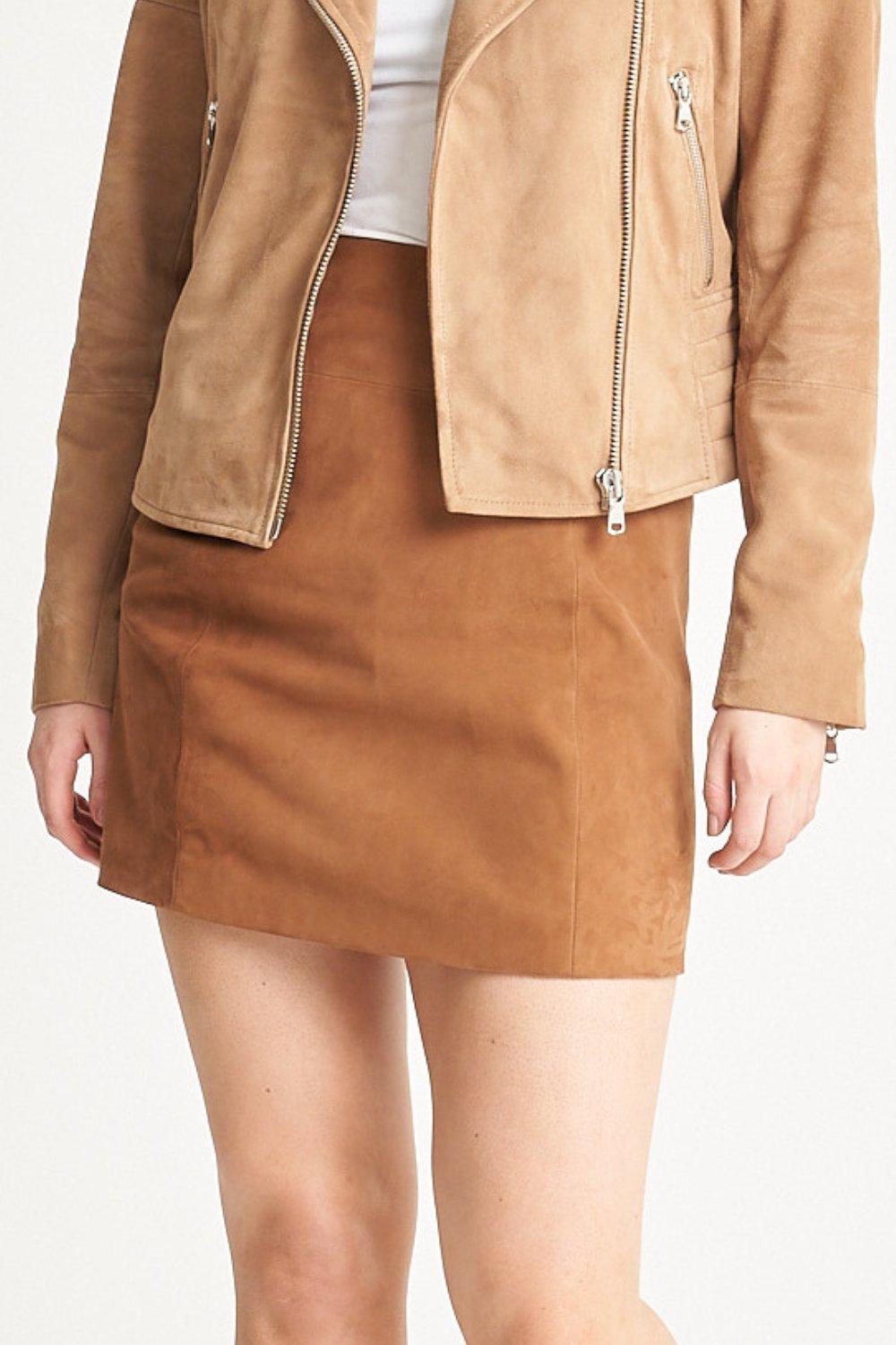 Real Suede Mini Skirt