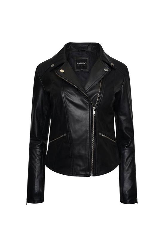 Barneys Originals Ribbed Leather Jacket 5