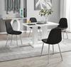 FurnitureboxUK Imperia 4 Seater Modern White High Gloss Rectangular Dining Table And 4 Corona Faux Leather Chairs thumbnail 1