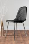 FurnitureboxUK Kylo Large Brown Wood Effect Dining Table & 6 Corona Silver Leg Faux Leather Chairs thumbnail 4