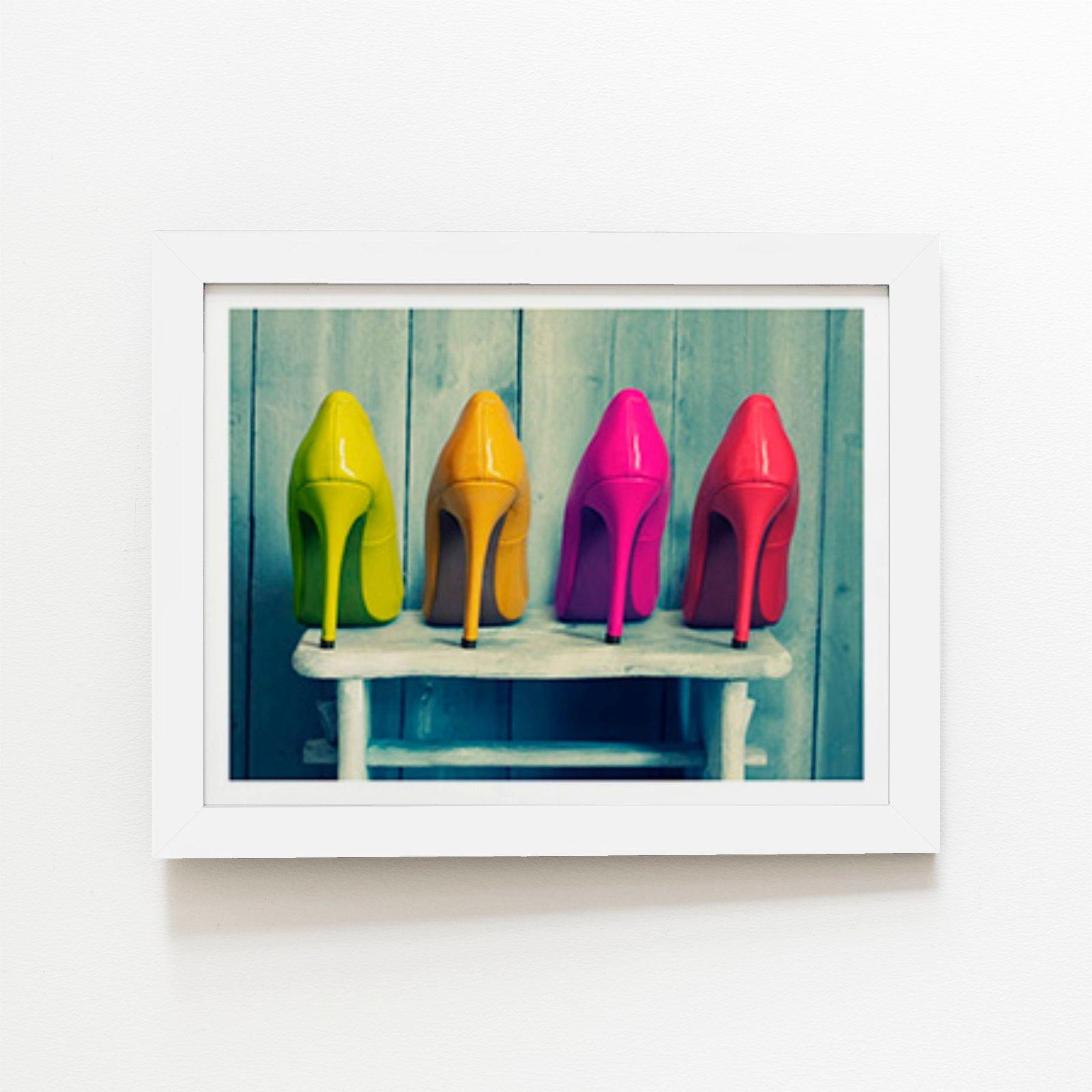 Retro Shoe Collection Framed Art Print