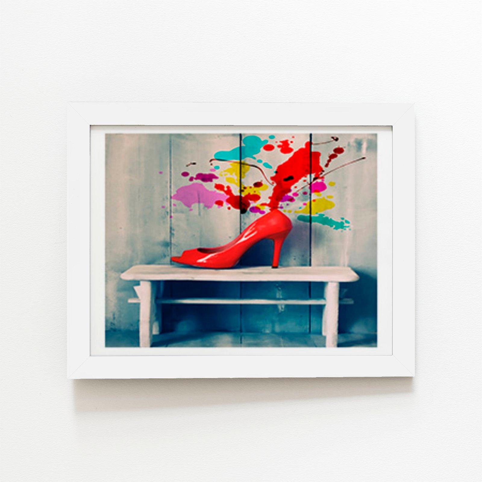 Retro Red Shoes Framed Art Print