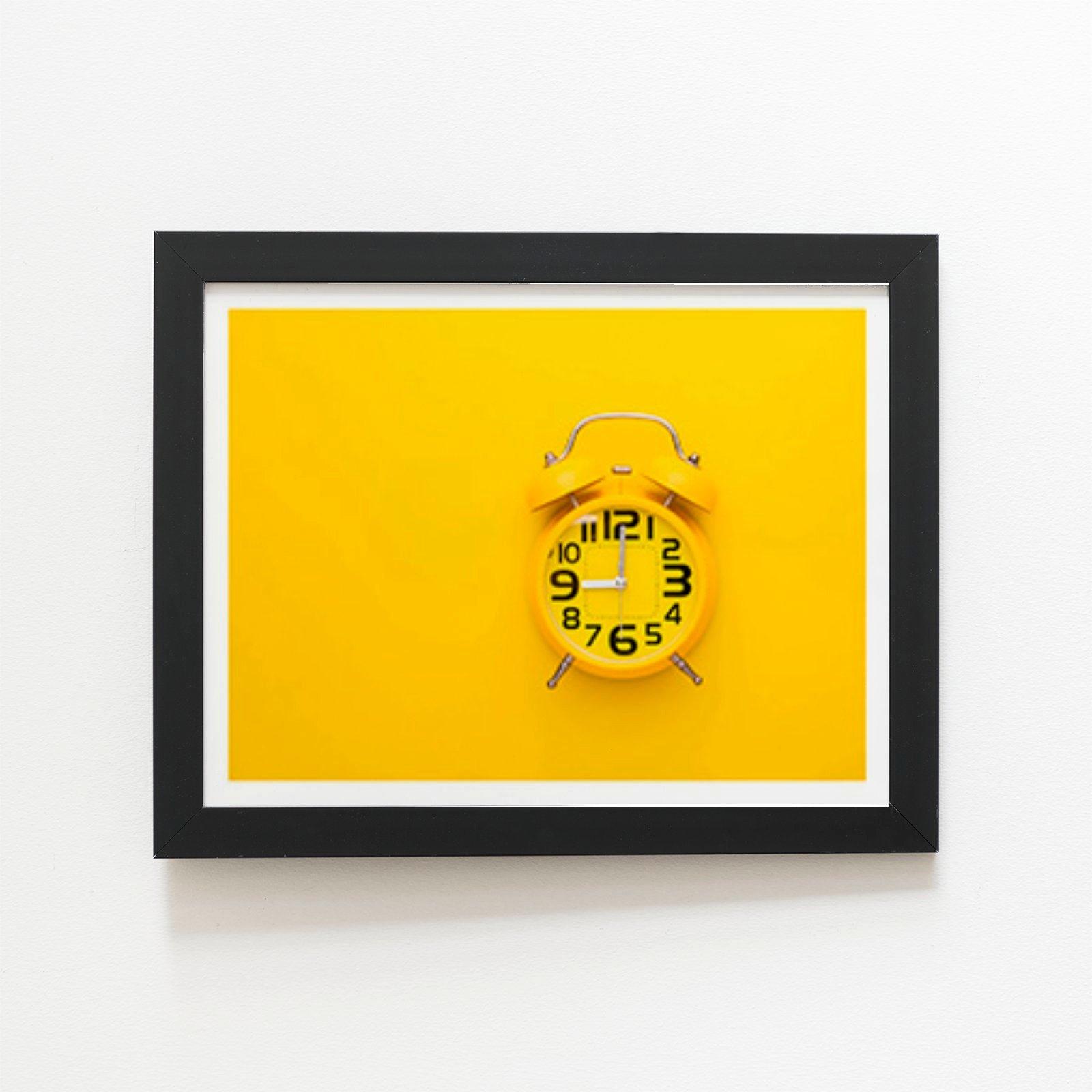 Yellow Alarm Clock Framed Art Print