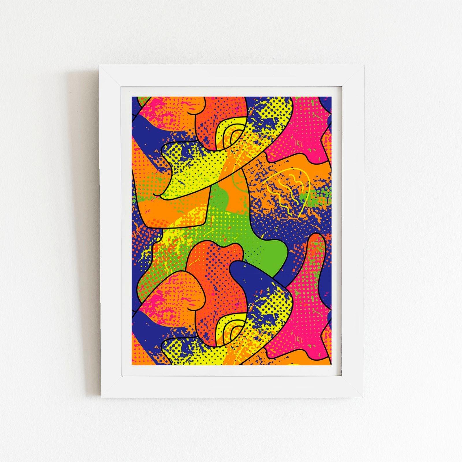 Bright Abstract Pattern Framed Art Print