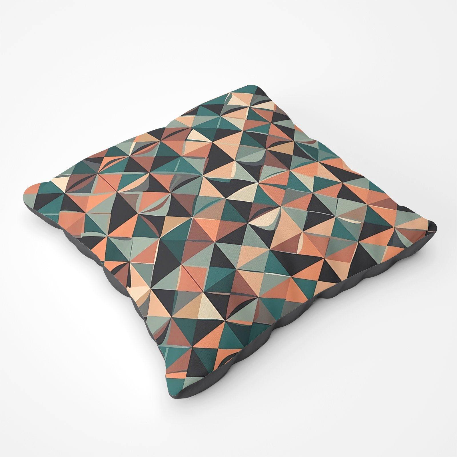 Geometric Print Pattern Floor Cushion