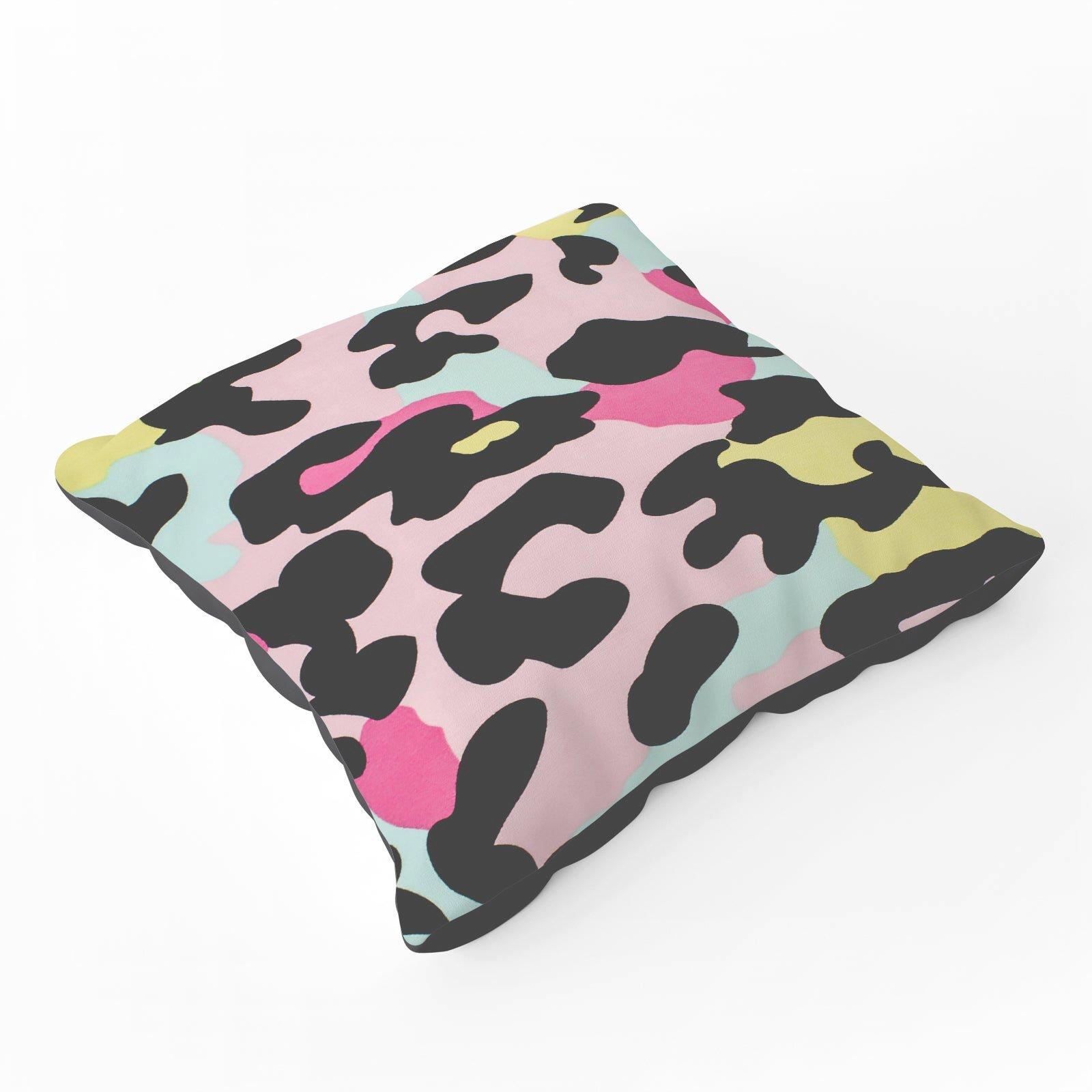 Colourful Leopard Print Floor Cushion