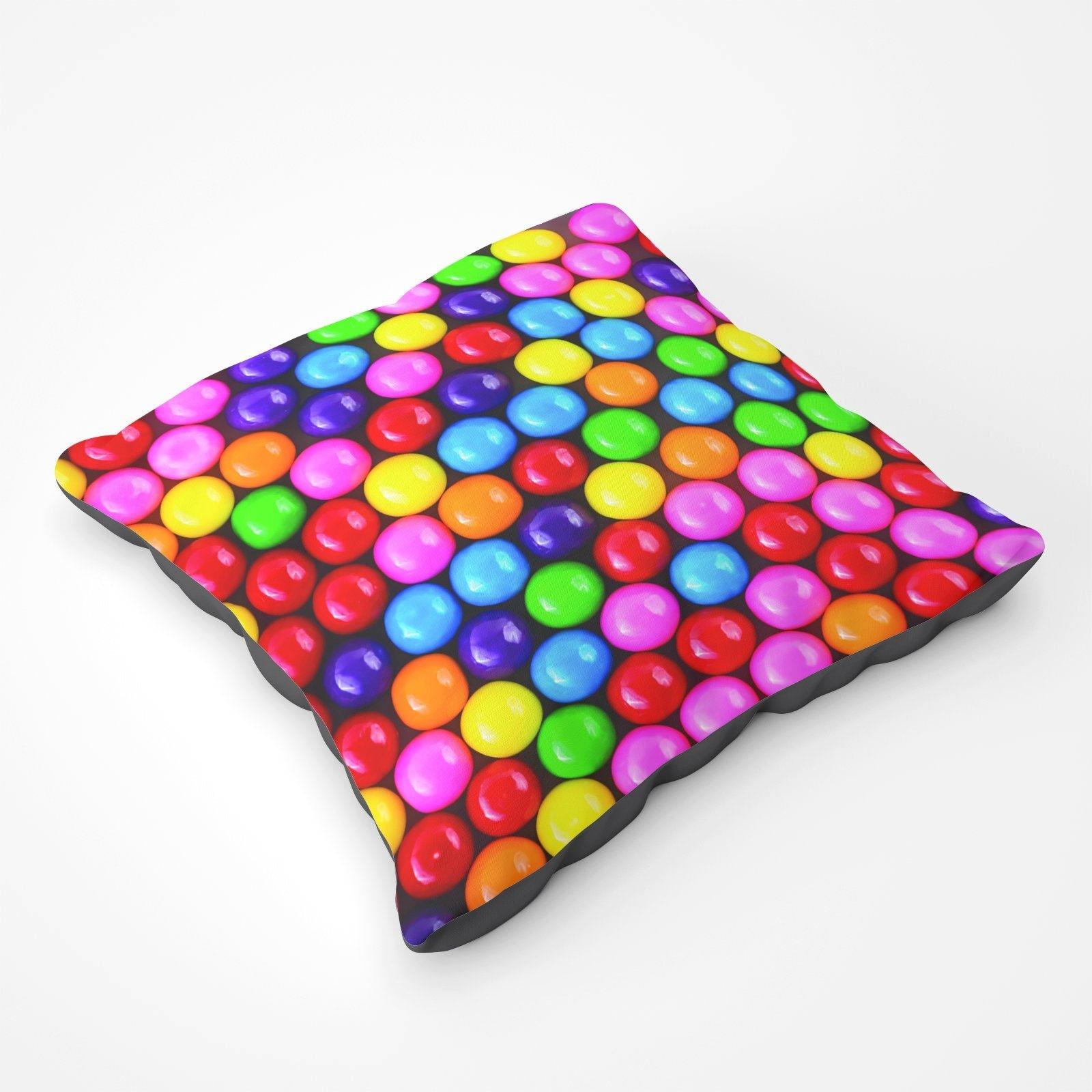 Brightly Colored Gum Balls Floor Cushion