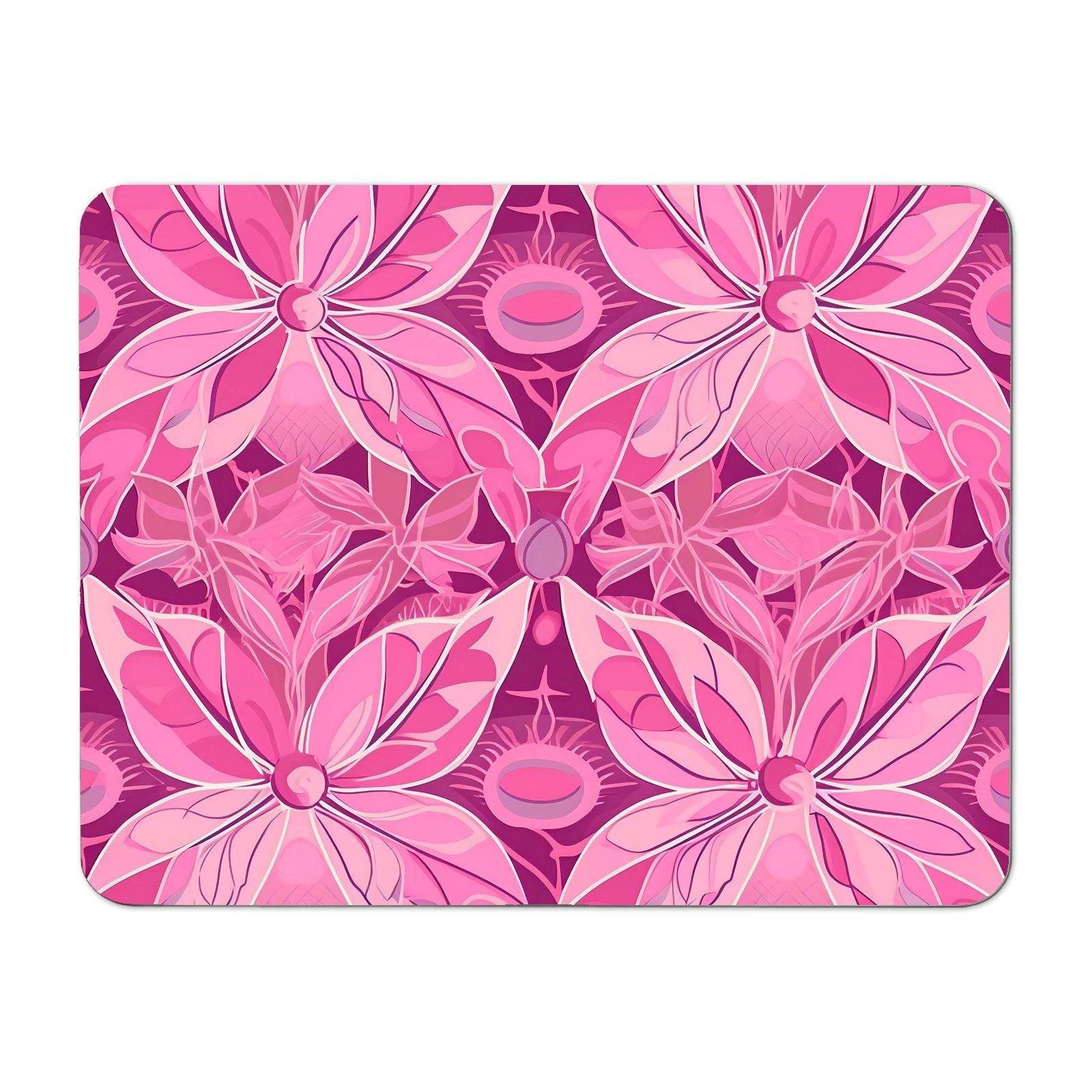 Pink Abstract Floral Design Placemats