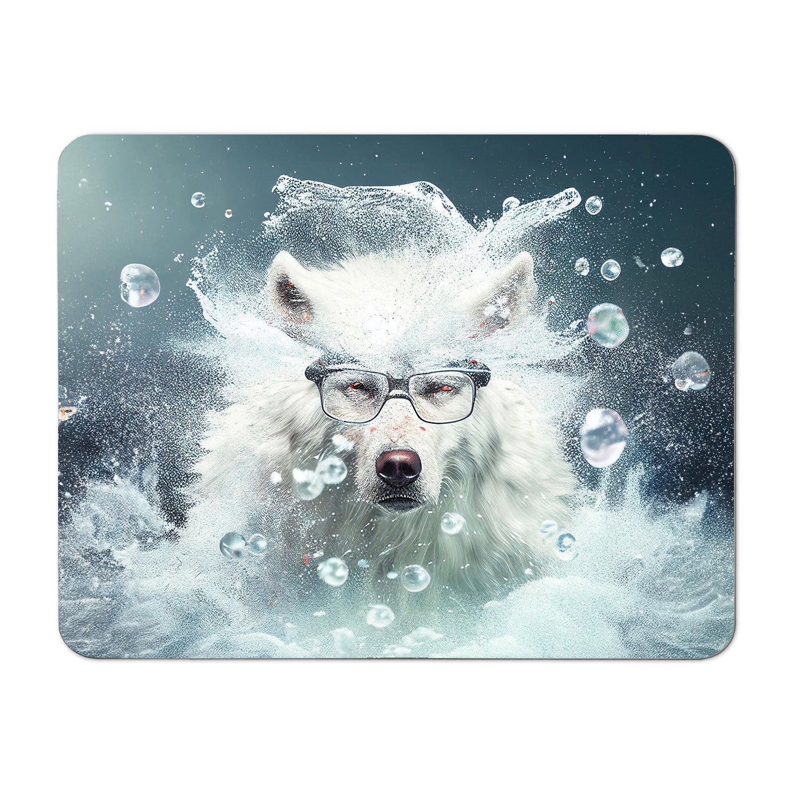 White Wolf With Glasses Splashart Placemats