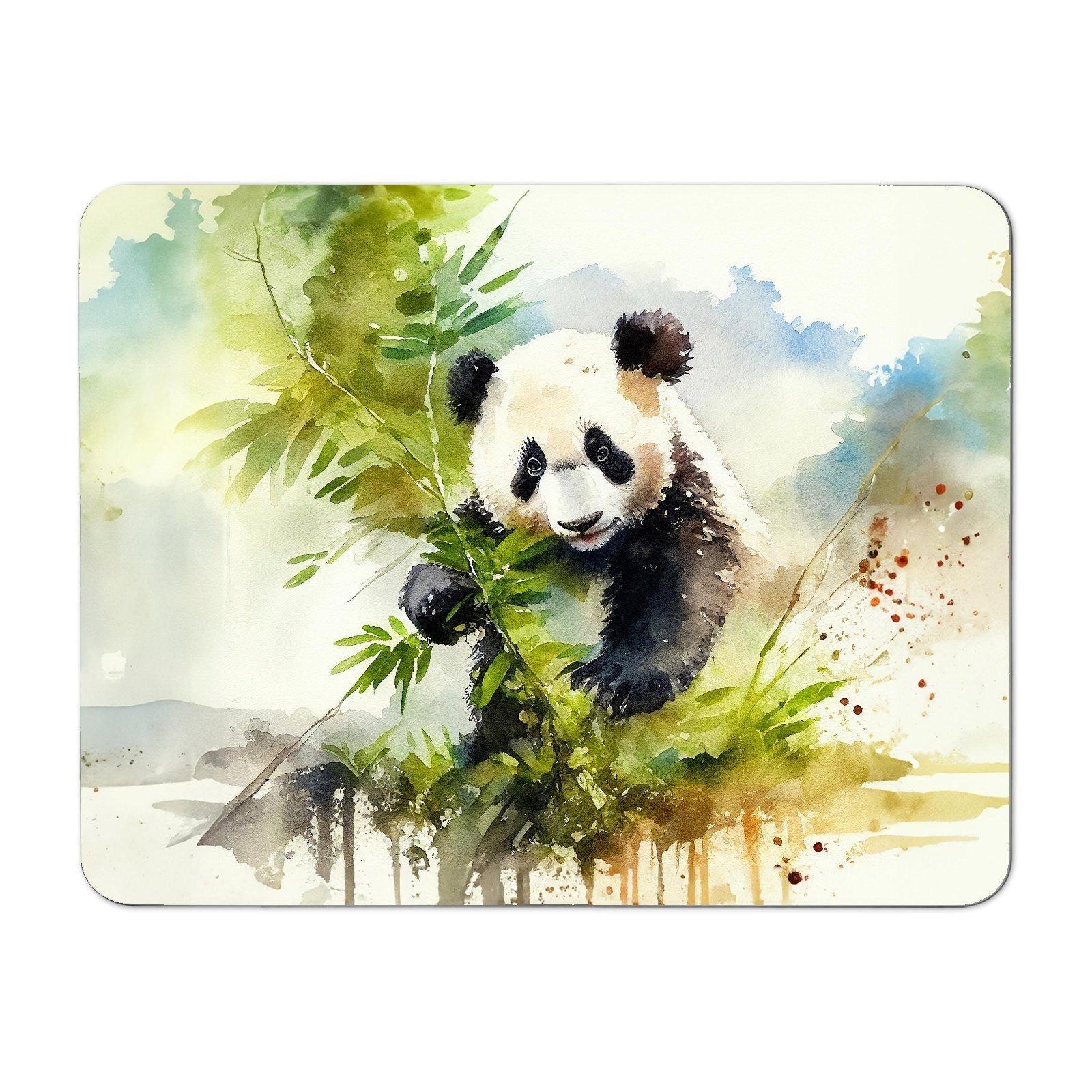Panda Eating Bamboo Watercolour Placemats
