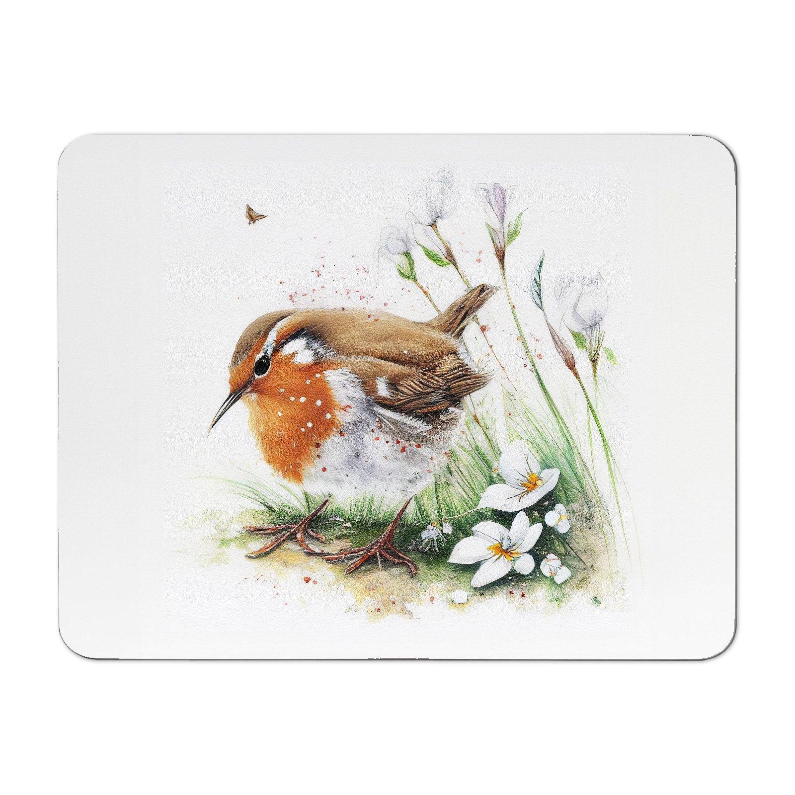 Robin And Daisies Watercolour Placemats