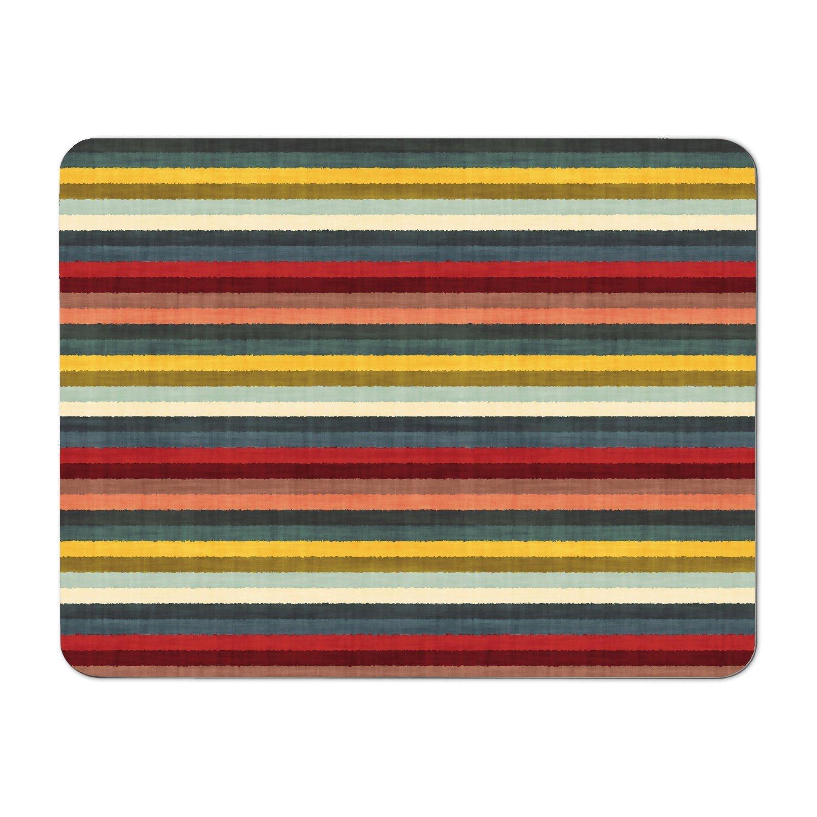 Multicolour Striped Brish Pattern Placemats