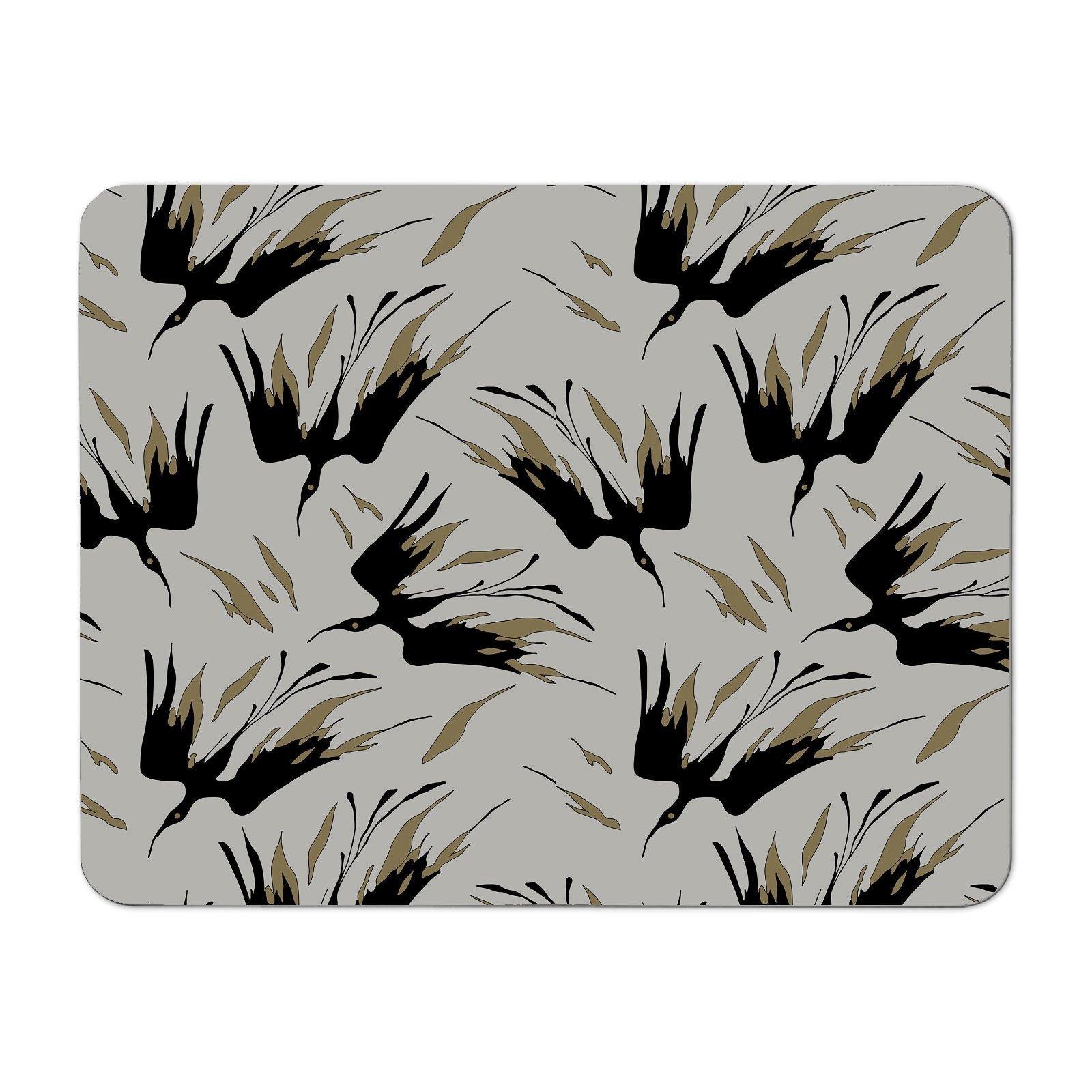 Black And Gold Fire Bird Silhouettes Placemats
