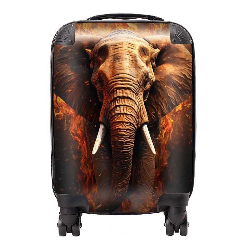 Splashart Elephant and fire Suitcase