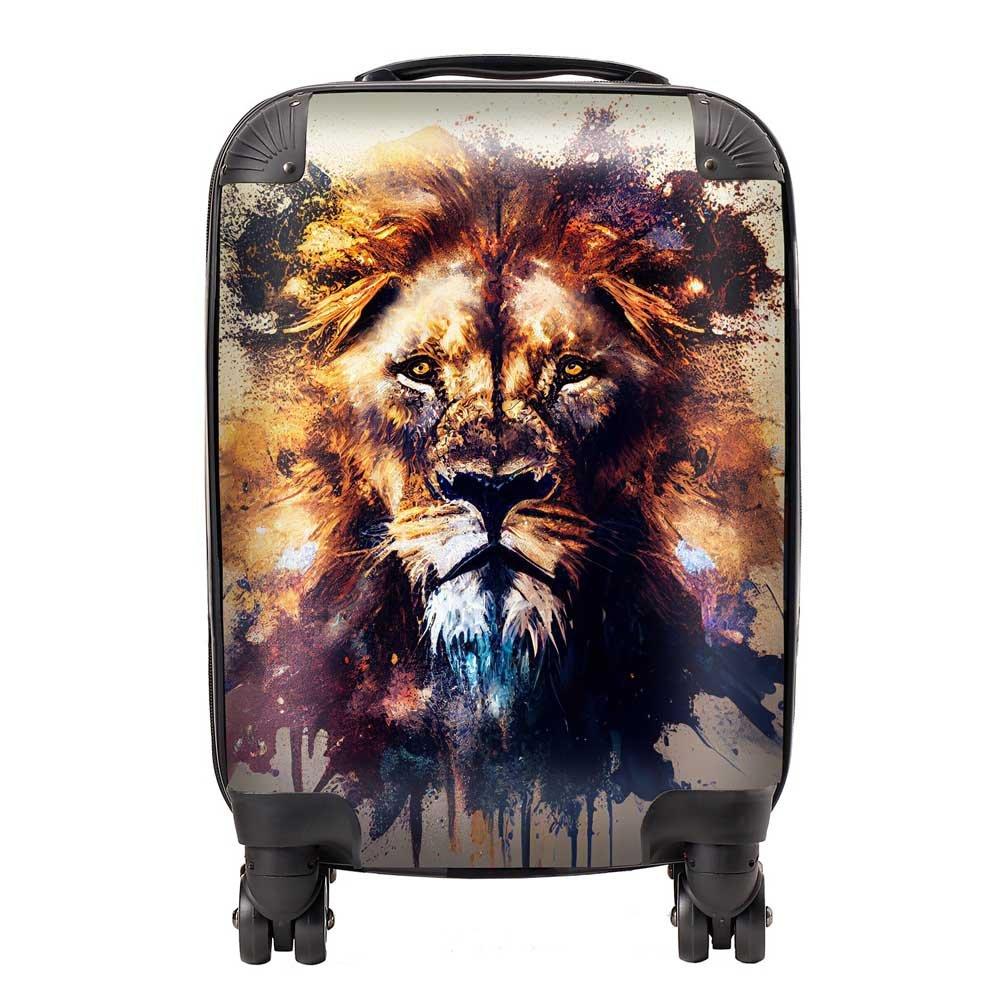 Majestic Lion Face Splashart Suitcase