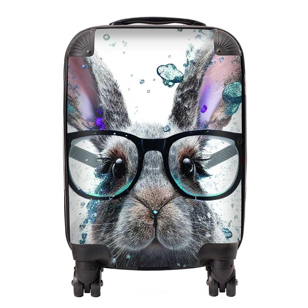 Rabbit With Glasses Splashart Suitcase