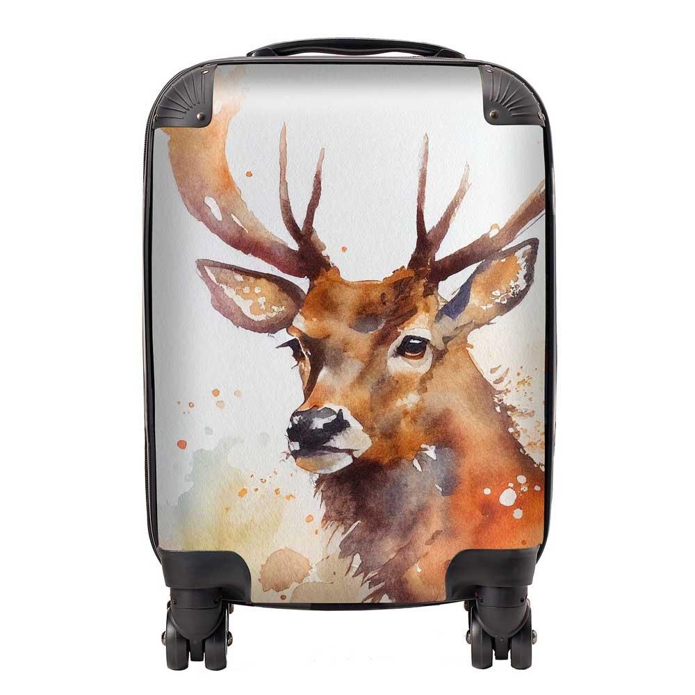 Majestic Stag Watercolour Suitcase