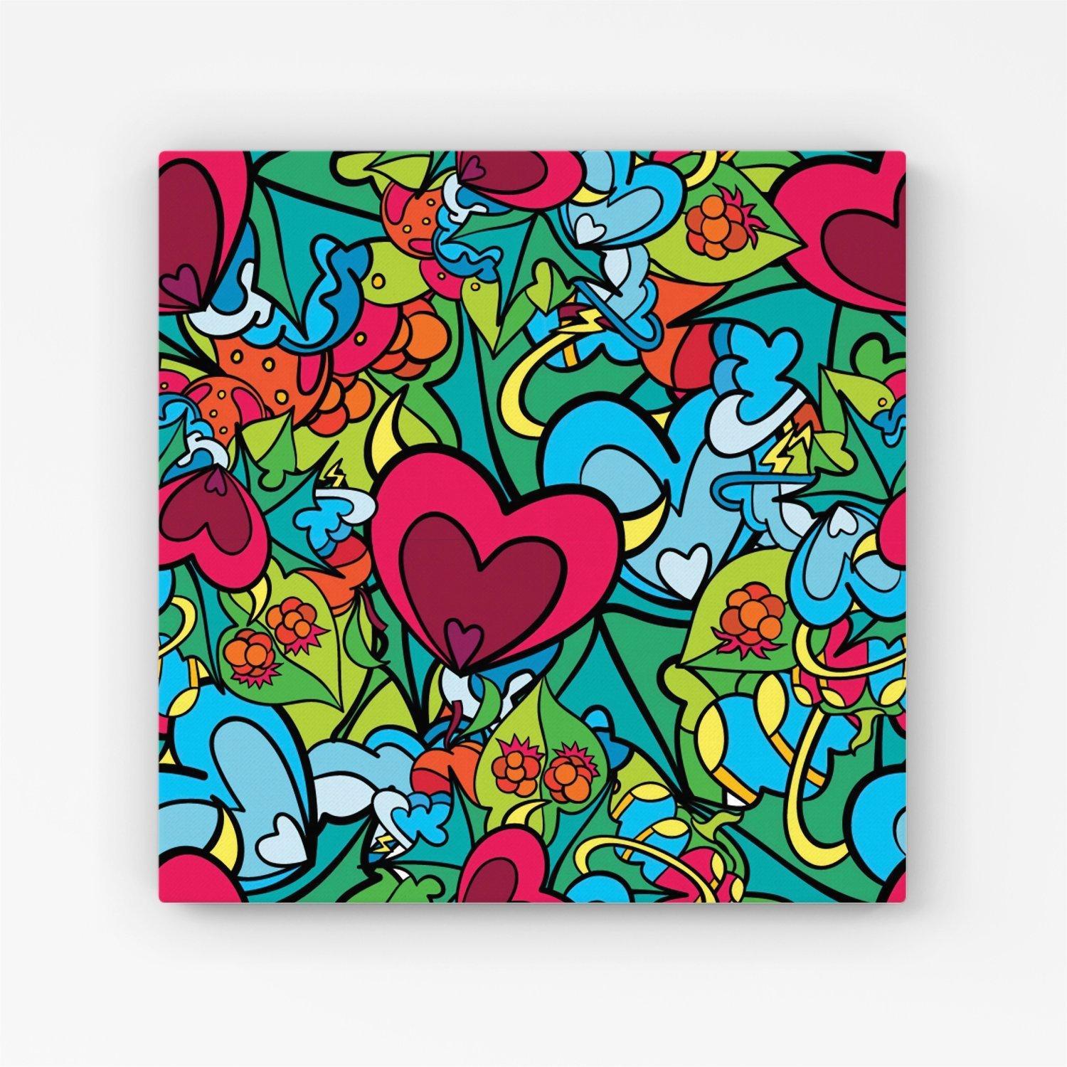 Hippie Psychedelic Pattern Canvas