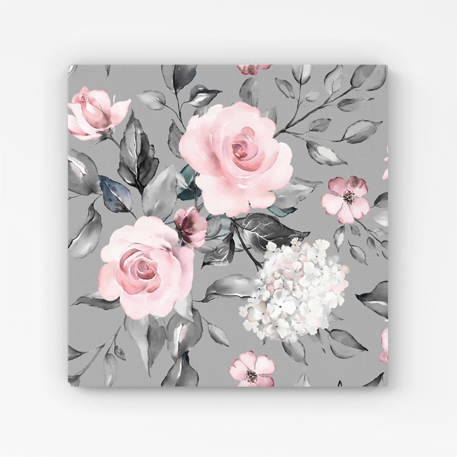 Dusty Pink Roses Canvas