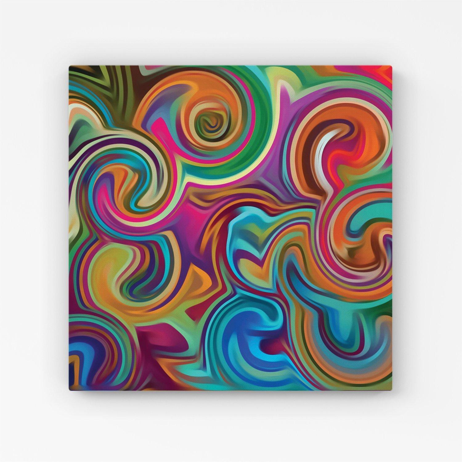 Colourful Wave Pattern Canvas
