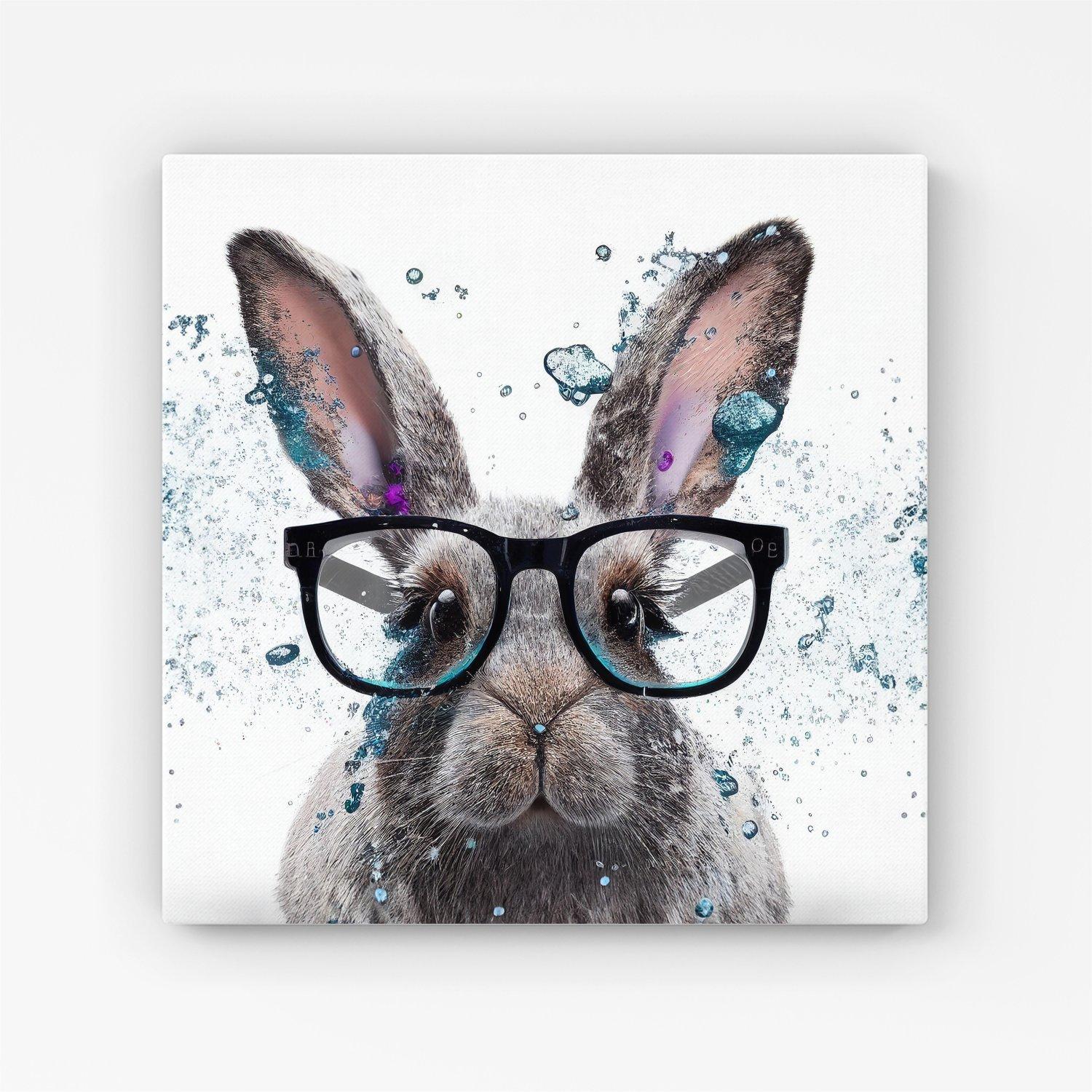 Rabbit With Glasses Splashart Canvas
