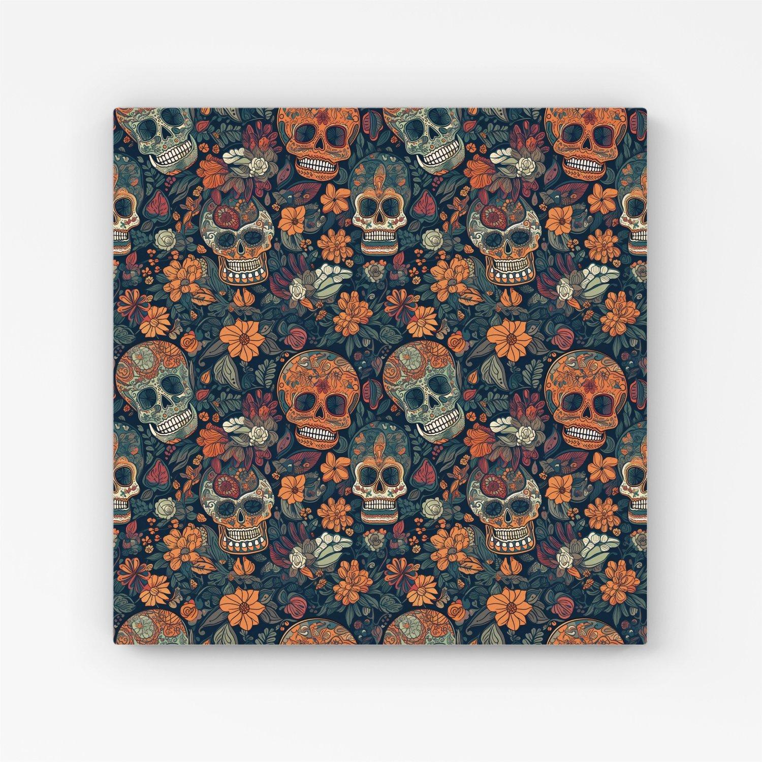Dia De Los Muertos Skulls Canvas