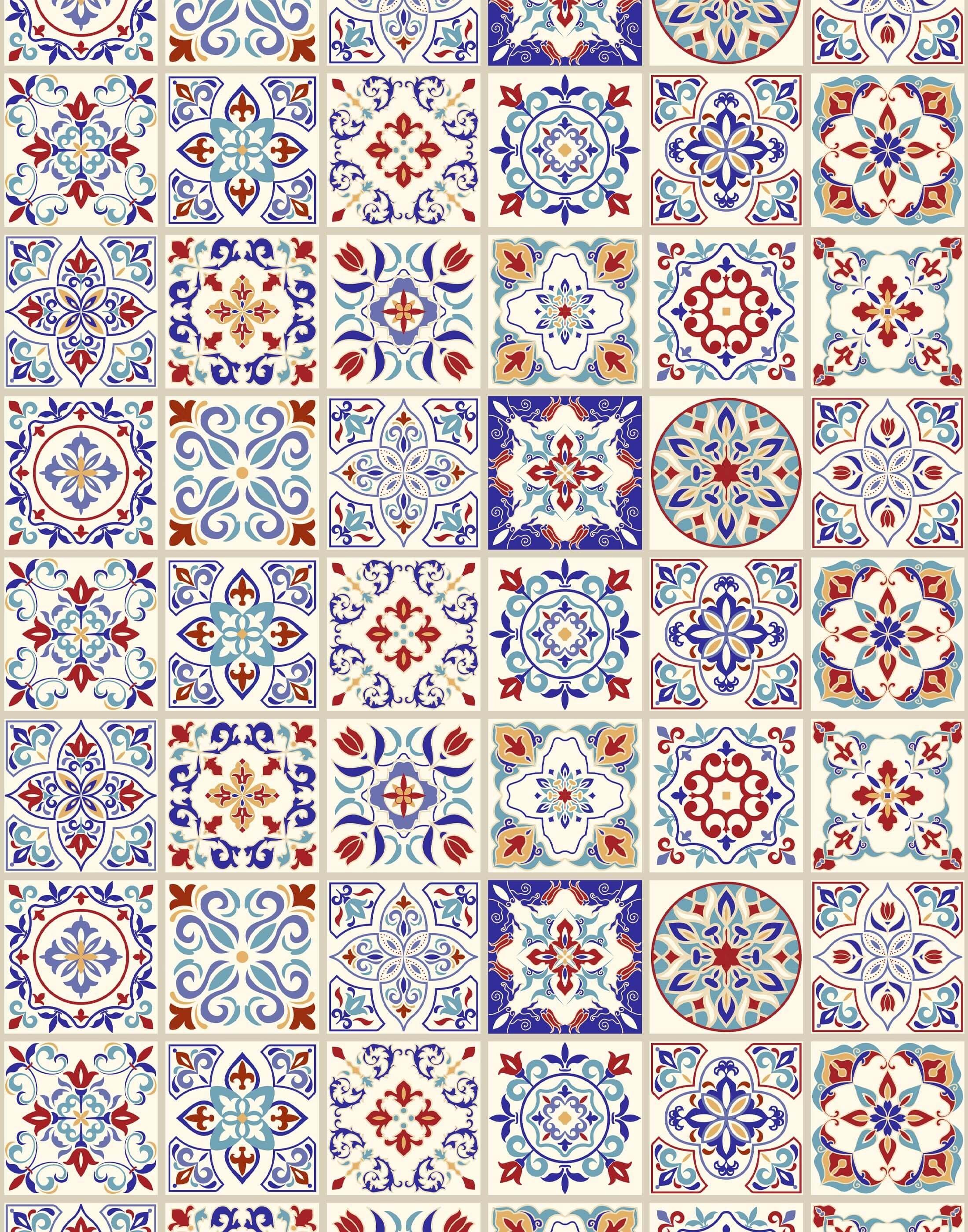 Eco-Friendly Portuguese Tile Wallpaper