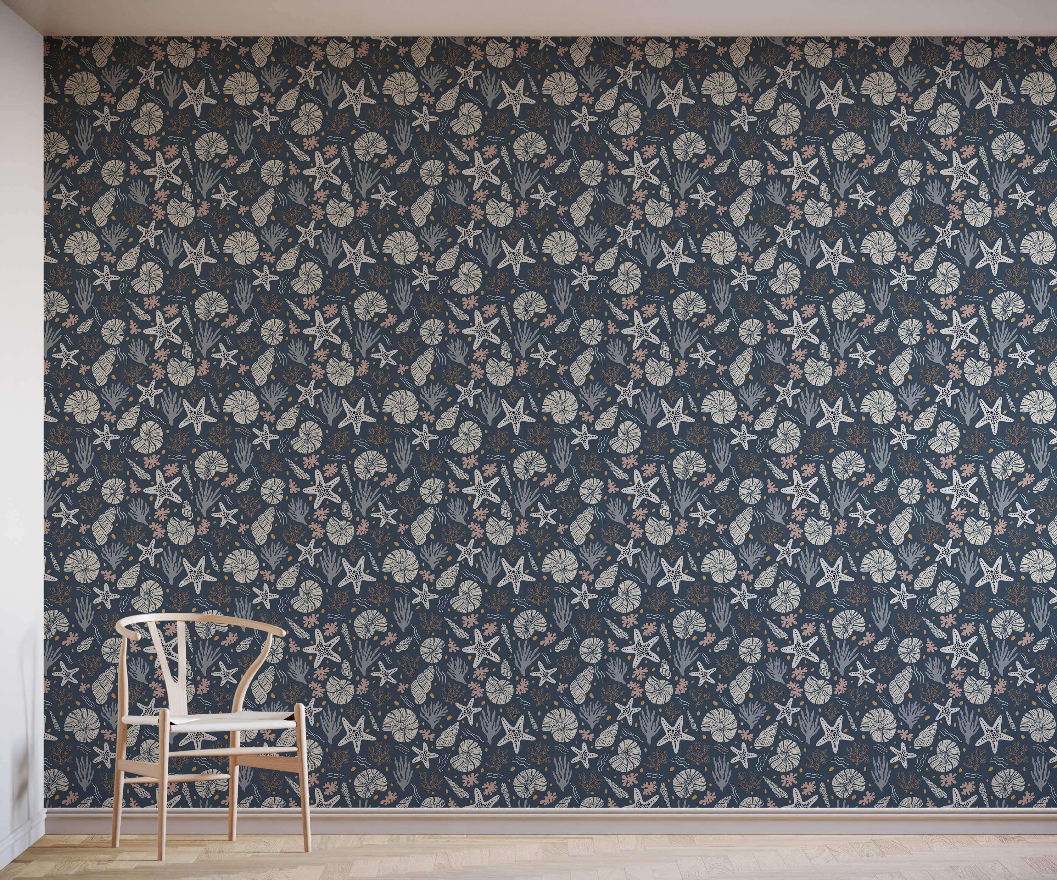 Eco-Friendly Shell And Coral Wallpaper