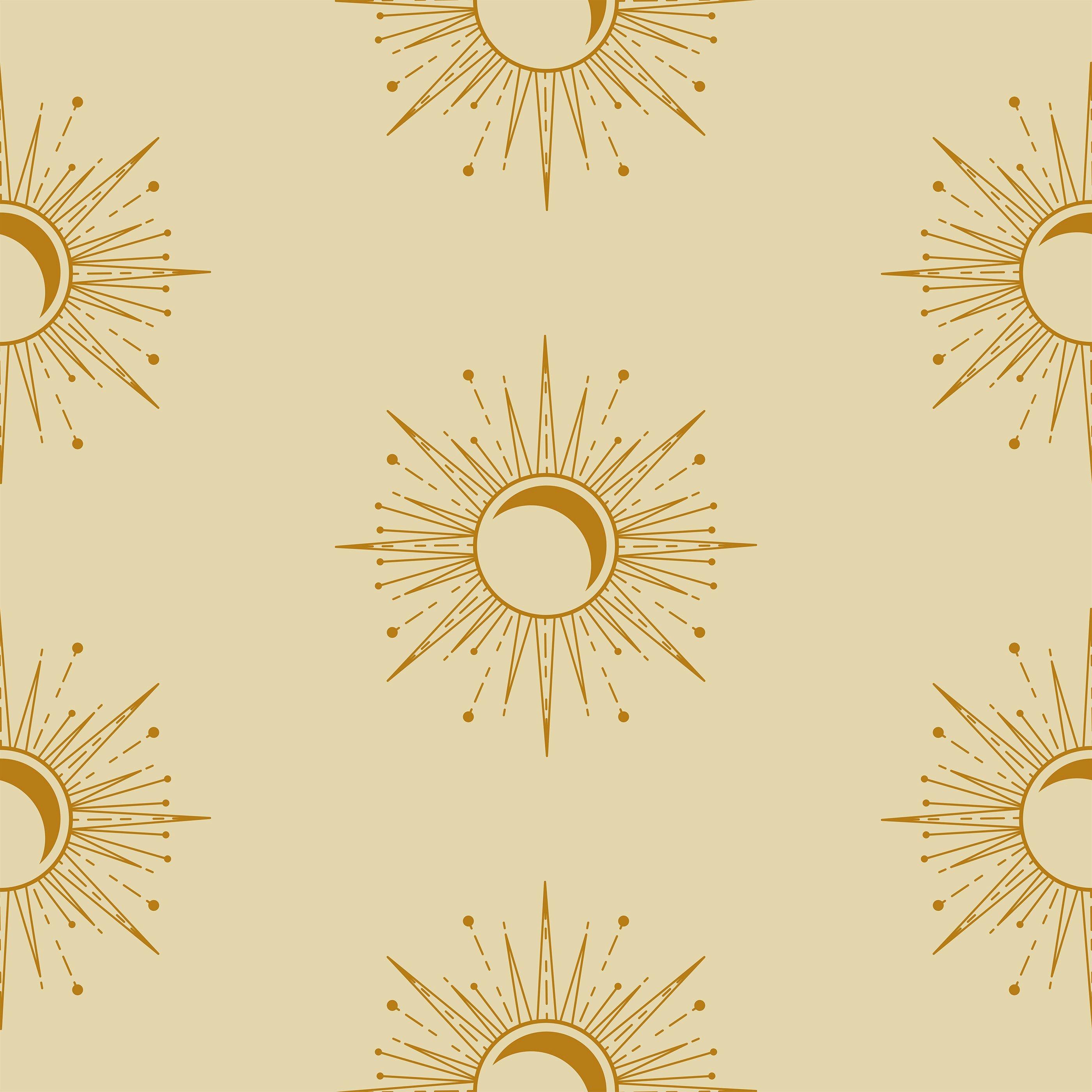 Eco-Friendly Boho Sun Wallpaper