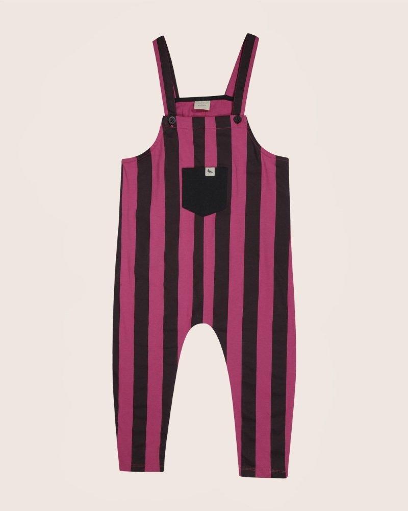 Berry Bold Stripe Dungarees