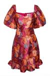 ANOTHER SUNDAY Floral Jacquard Puff Sleeve Mini Dress Pink thumbnail 4