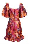 ANOTHER SUNDAY Floral Jacquard Puff Sleeve Mini Dress Pink thumbnail 6