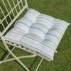 Dibor Set of 2 Blue Striped Outdoor Chair Seat Pad Garden Furniture Cushions thumbnail 2