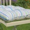 Dibor Set of 2 Blue Striped Outdoor Chair Seat Pad Garden Furniture Cushions thumbnail 3