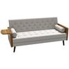 HOMCOM 3-Seater Sofa Bed Click-Clack Button-Tufted Settee Recliner Couch thumbnail 1