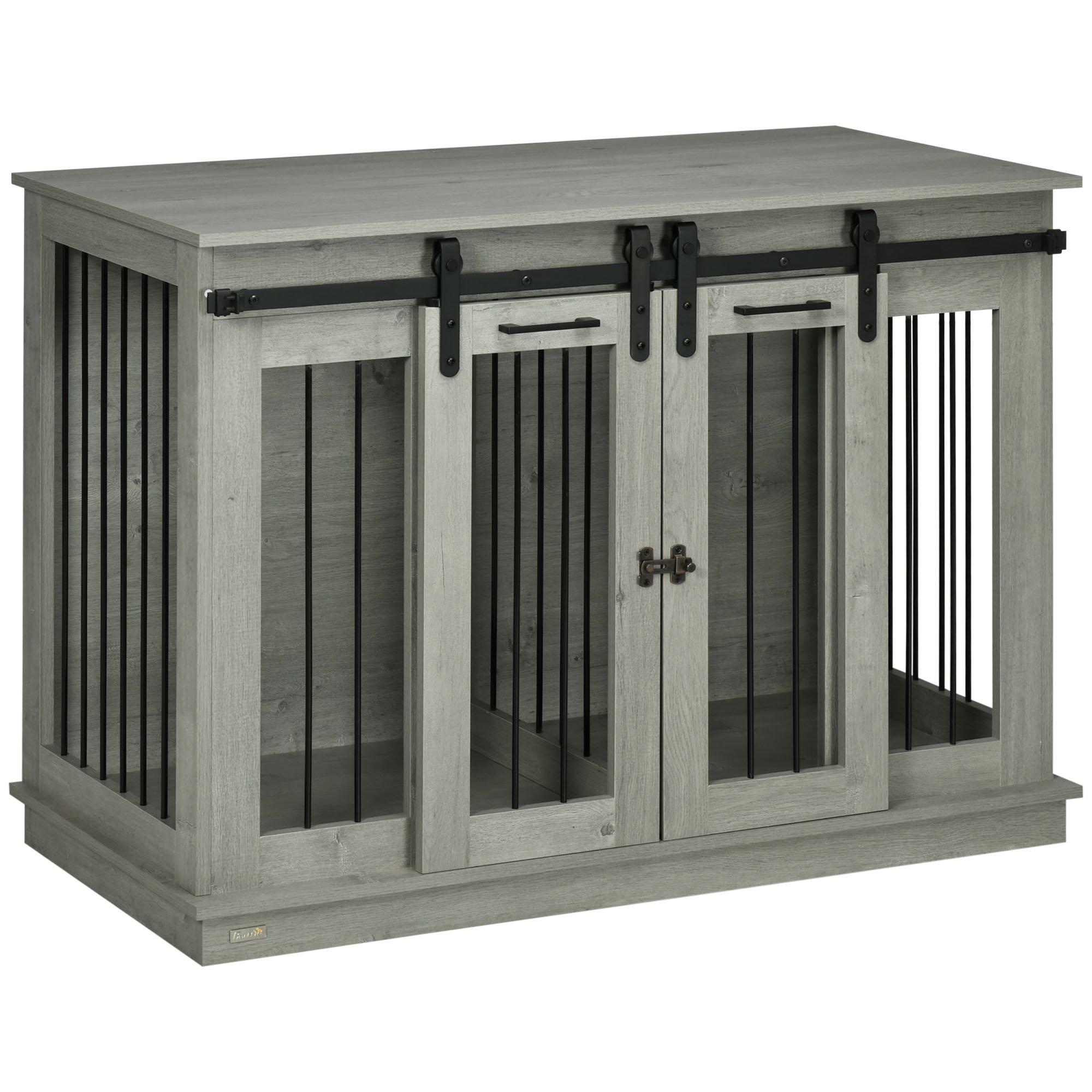 Dog Crate Furniture for Large Dog, Double Dog Cage for Small Dogs with Divider