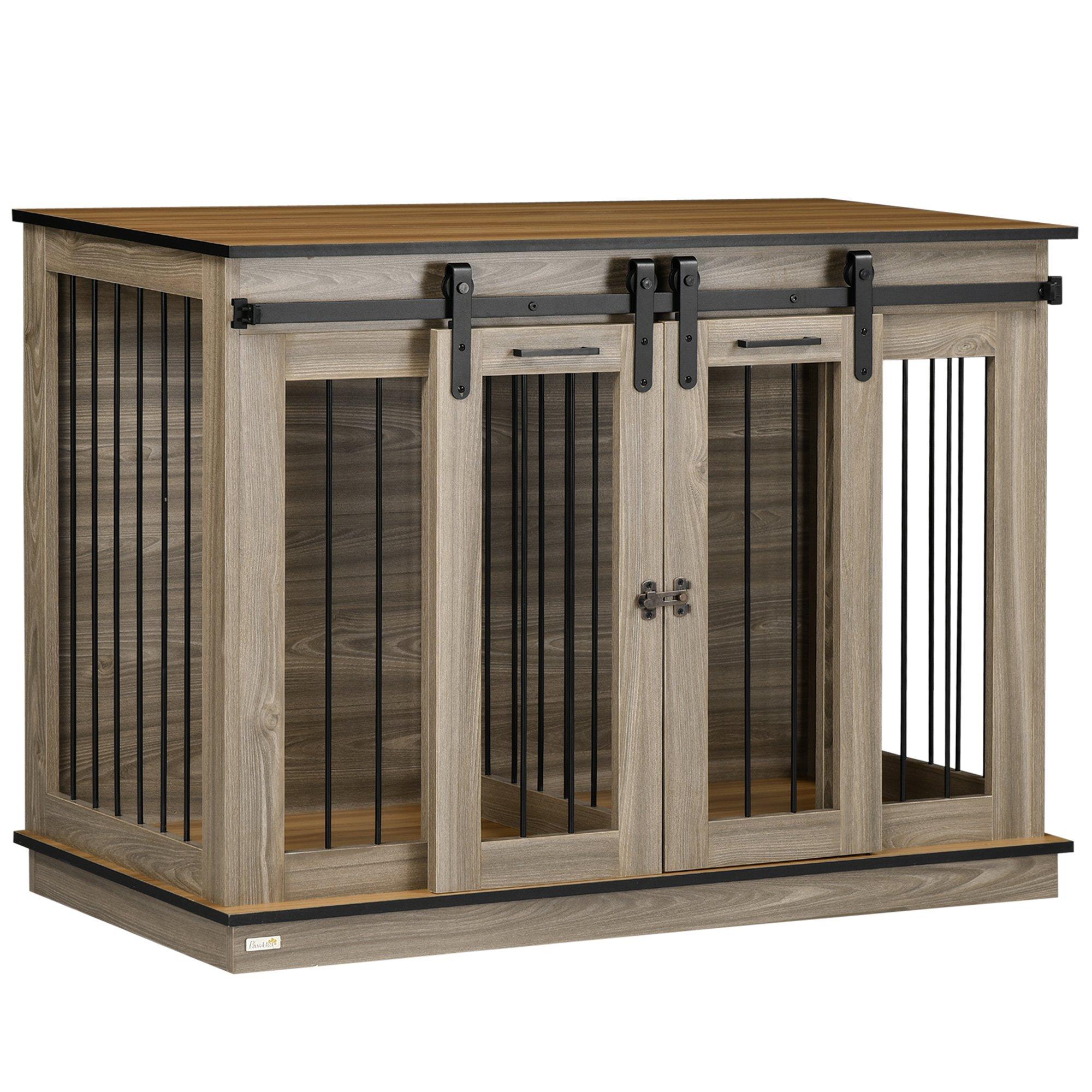 Dog Crate Furniture for Large Dog, Double Dog Cage for Small Dogs with Divider