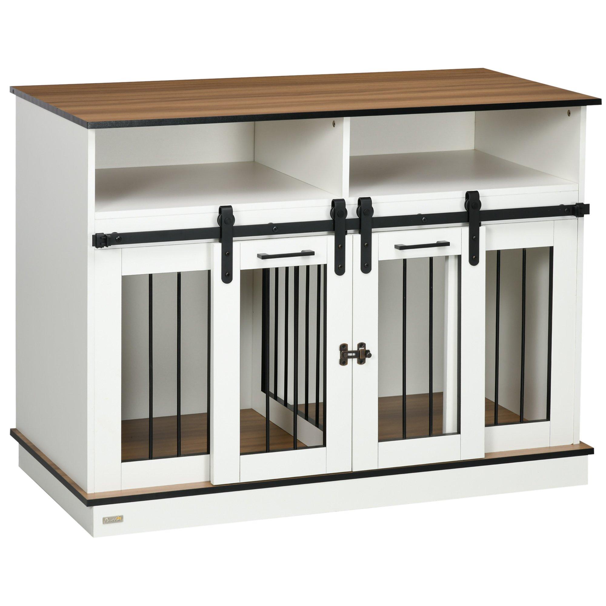 Dog Crate Furniture for Small and Large Dogs with Movable Divider