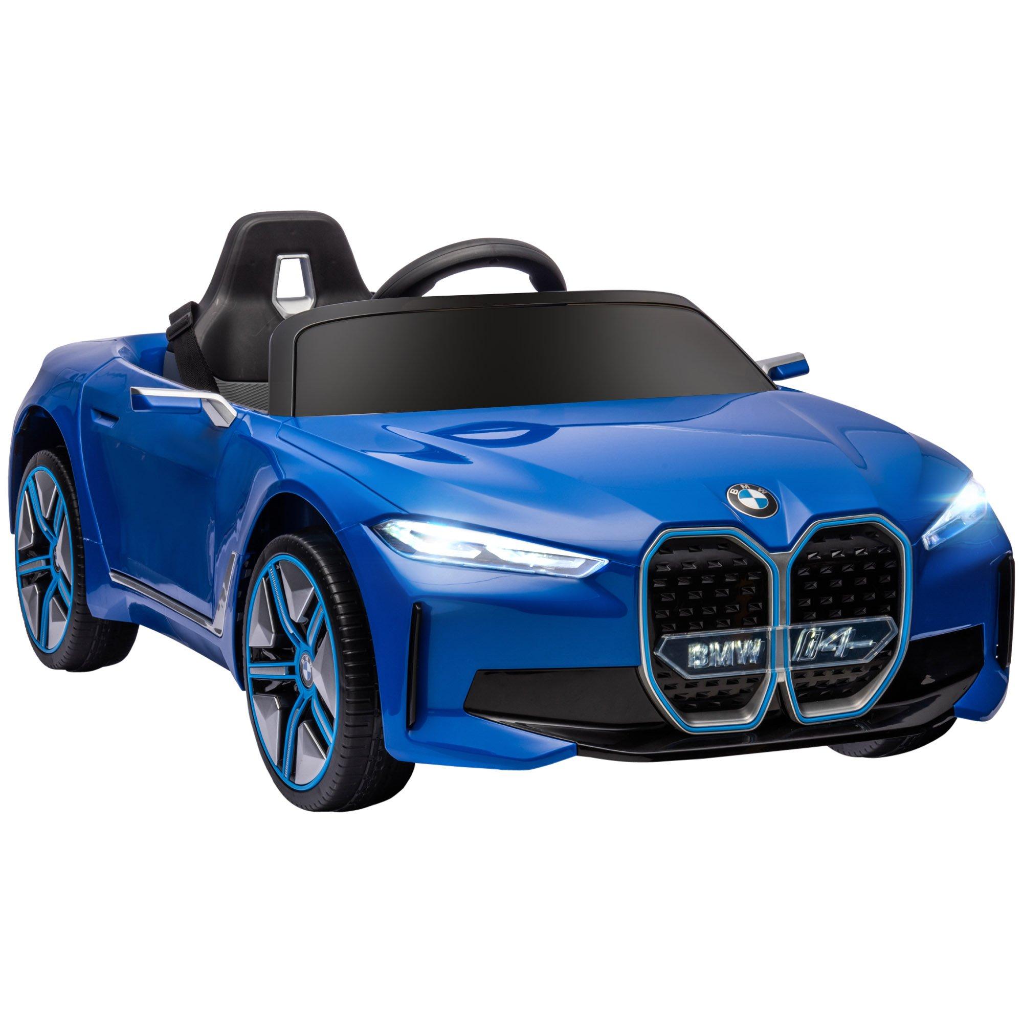 BMW i4 Licensed 12V Kids Electric Ride-On with Portable Battery