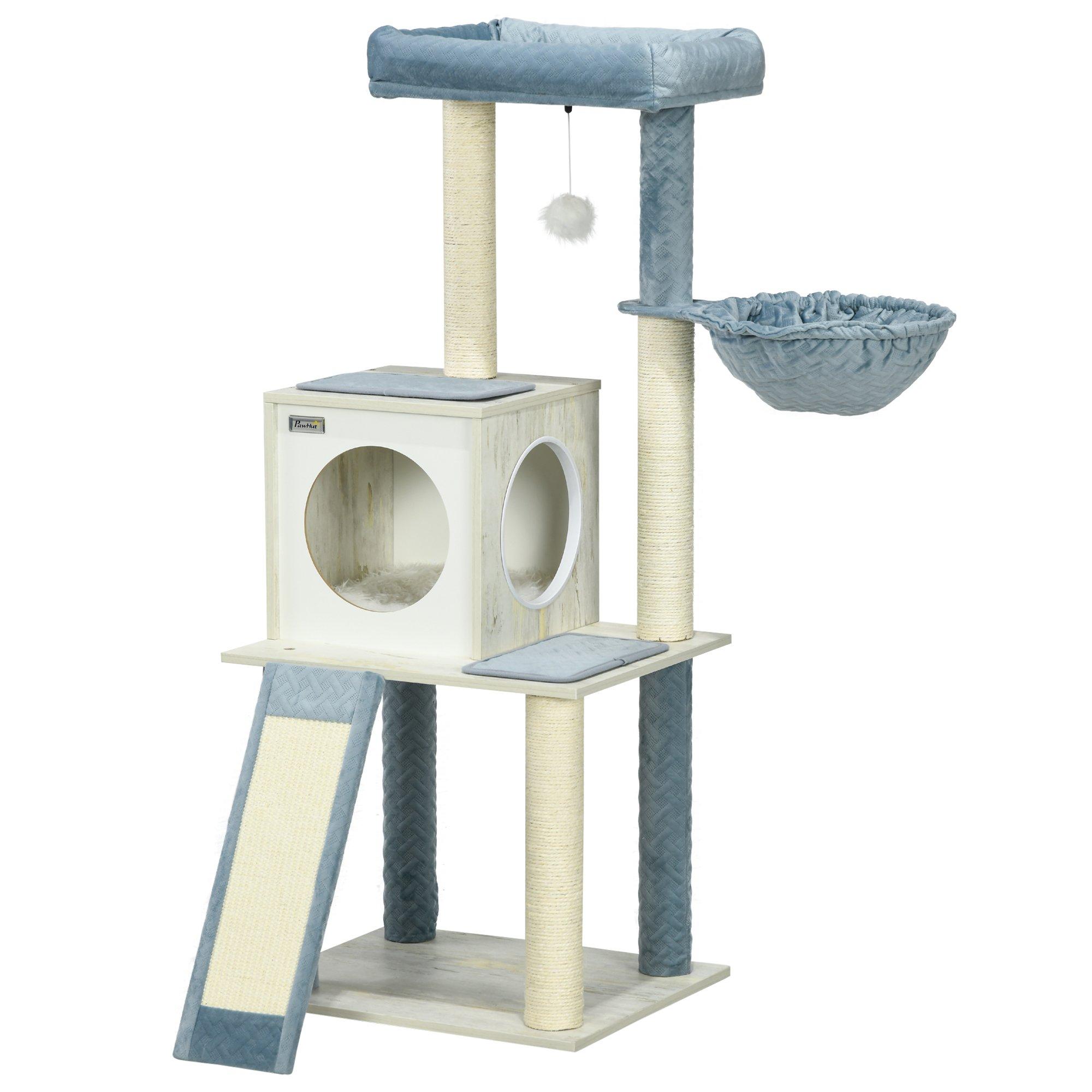 Cat Tree Tower with Scratching Posts Scratcher Hammock Bed House Toy