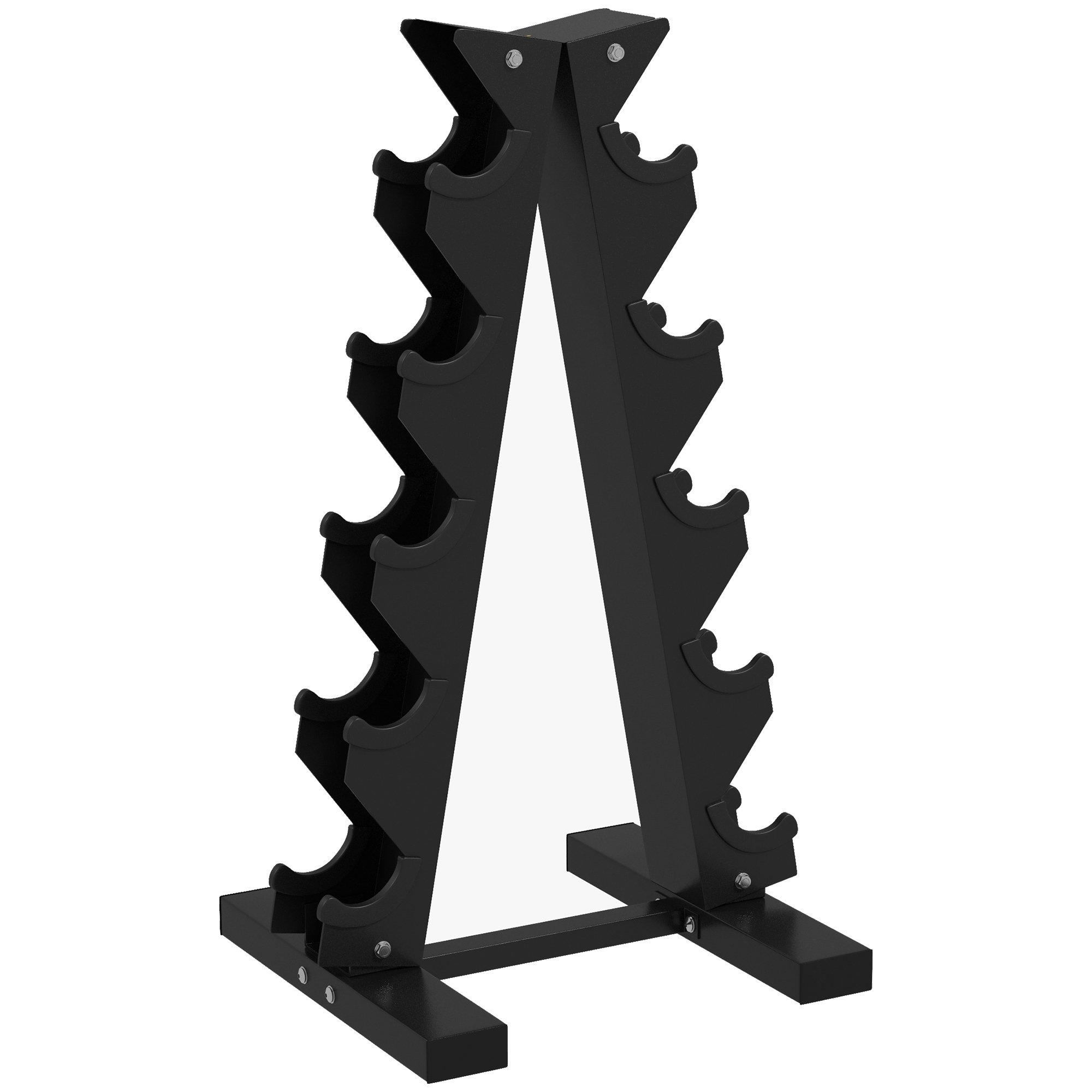 Five-Tier Weight Tree, Steel Dumbbell Rack for Home Gym Exercise