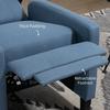 HOMCOM Button Tufted Recliner Chair Microfibre Cloth Reclining Armchair thumbnail 6