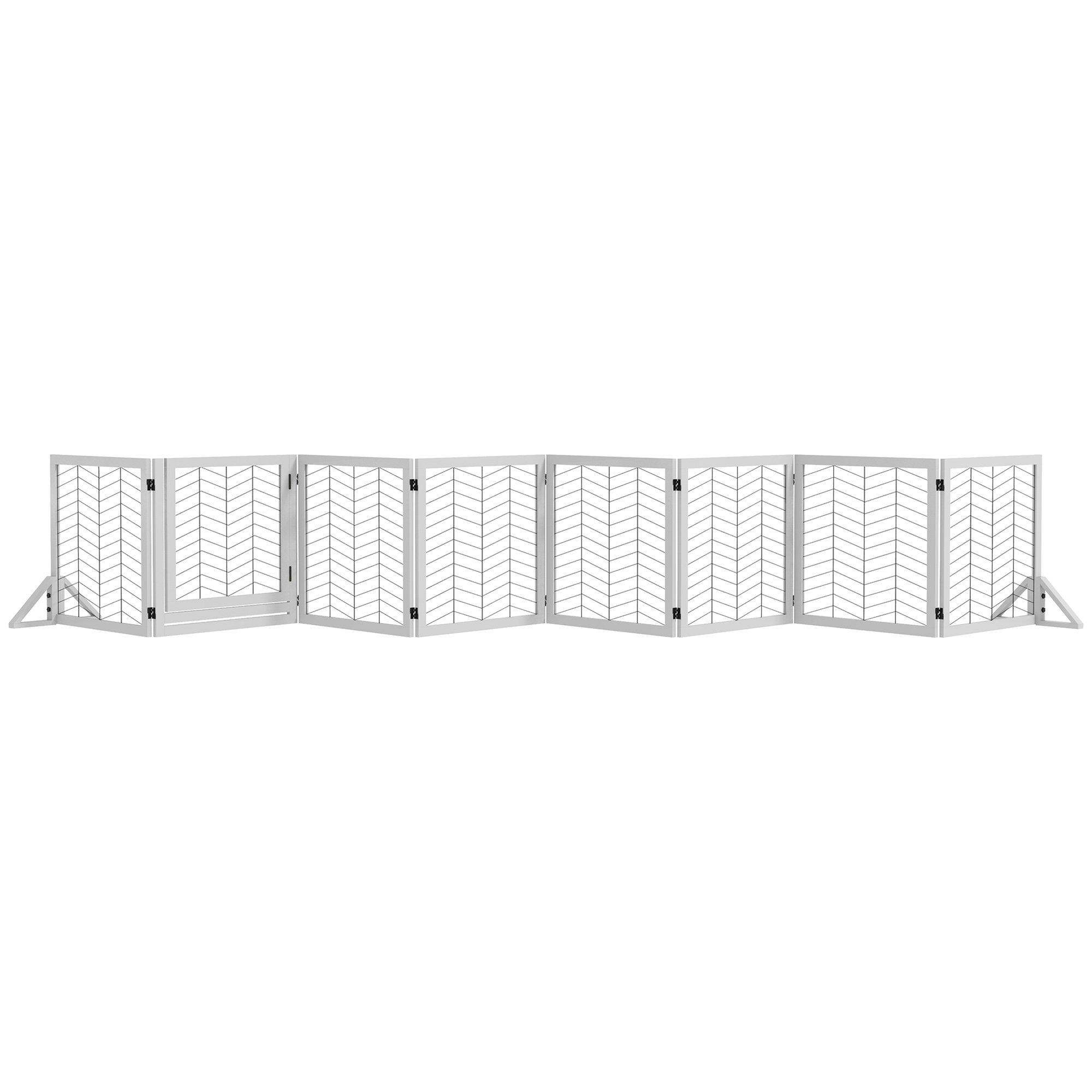 8 Panels Foldable Dog Barrier for House, Doorway, Stairs