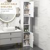 Kleankin Bathroom Floor Cabinet High Gloss Storage Cupboard with Doors thumbnail 6