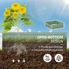 OUTSUNNY Set of 2 Raised Garden Bed Galvanised Steel Planter Boxes Easy Setup thumbnail 5