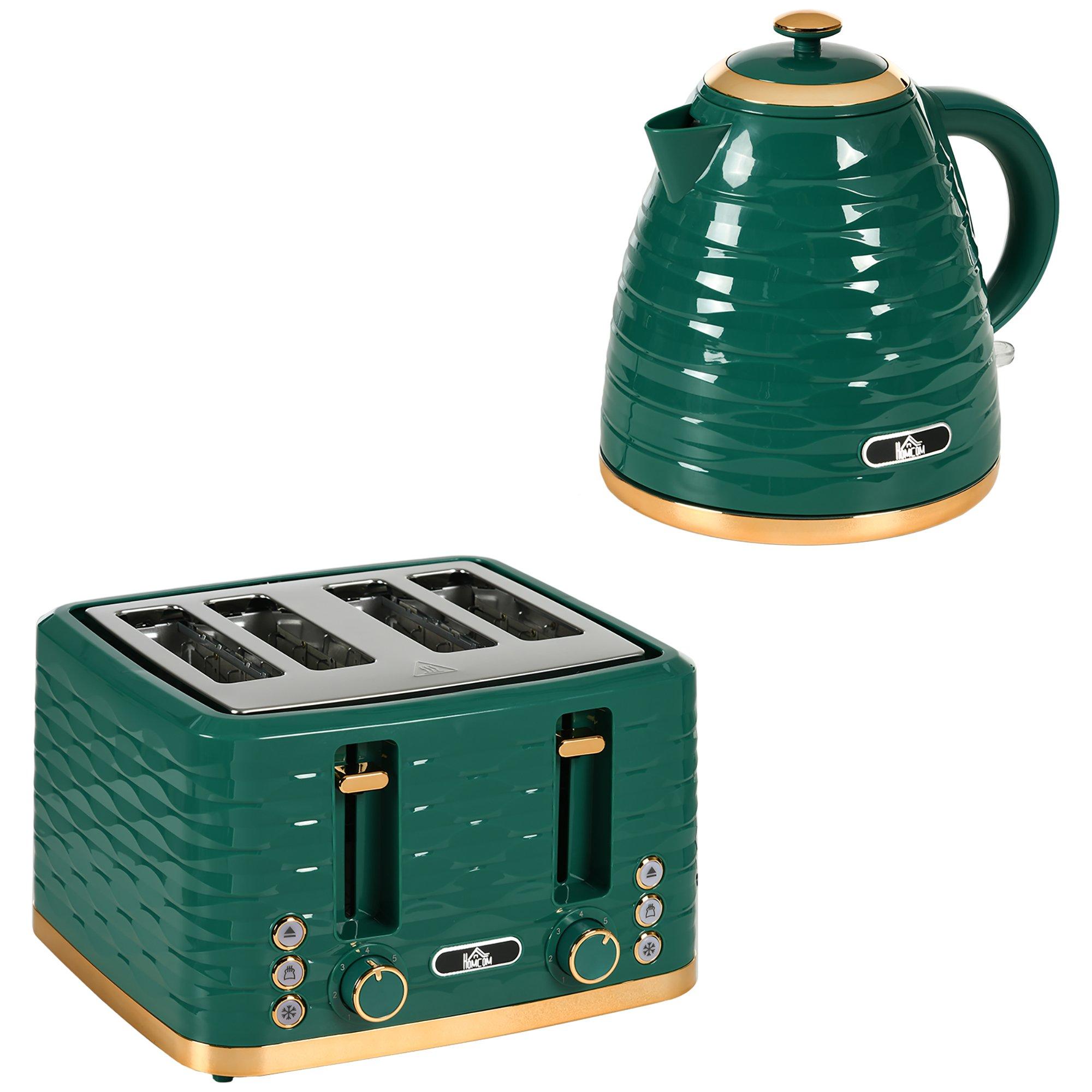 Kettle and Toaster Sets Kettle 4 Slice Toaster with Browning Control