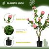HOMCOM Decorative Artificial Plant Camellia Indoor Outdoor Potted Fake Flower thumbnail 6